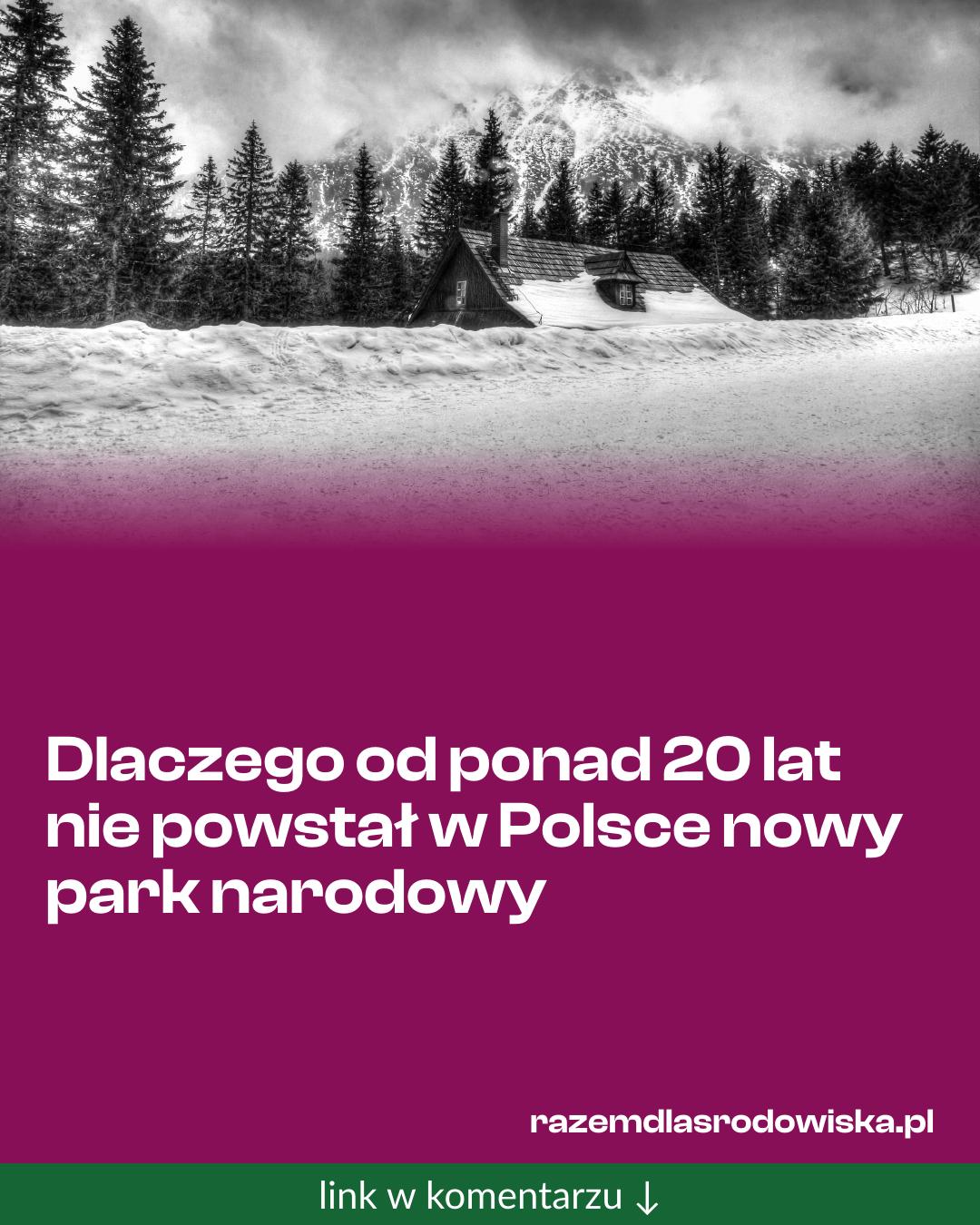 Grafika do udostępnienia: Dlaczego od ponad 20 lat nie powstał w Polsce nowy park narodowy